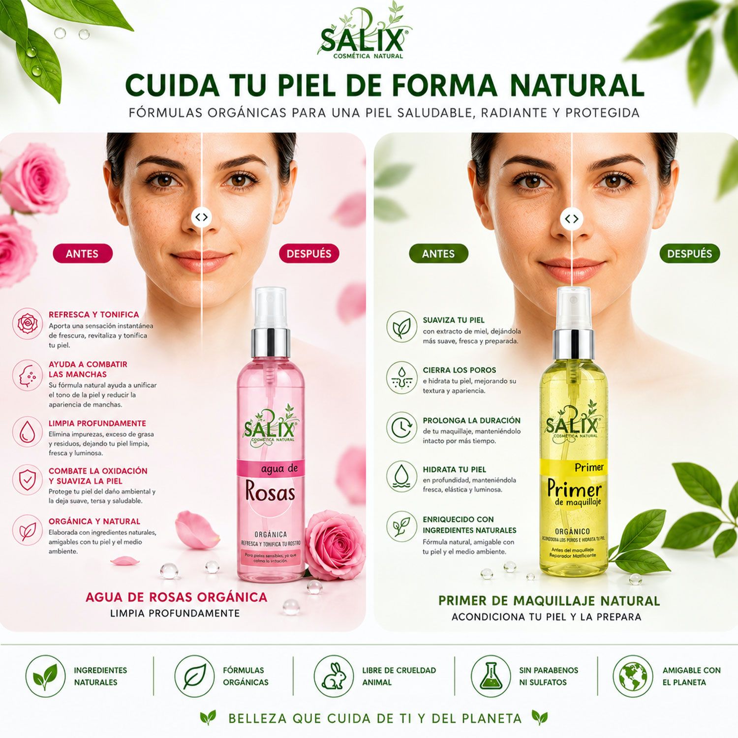 Productos Salix para cuidar la piel de forma natural